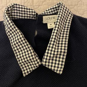 J Crew Factory Tippi Sweater With Woven Collar